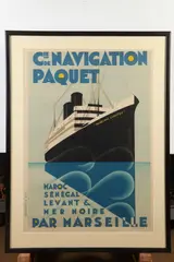Max Ponty, Untitled, Cie de Navigation Paquet "Maréchal Lyautey," circa 1925, lithograph in colours, printed by Hachard & Cie. (Paris)