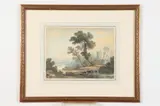John Glover, Welsh Countryside, Watercolour on paper