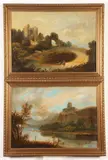 Pair of paintings: "Carisbrooke Castle"and "Tantallon Castle" by English School, Oil on canvas, sold Sep 2021