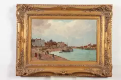 Theodore Alexander Weber, French Riviera, Oil on canvas