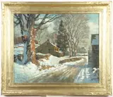 Edward Willis Redfield, Snowy Road Through Pennsylvania Town