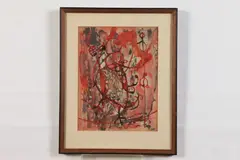 B. Petit, Untitled, Abstract, watercolor on paper