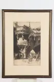 Sir Frank William Brangwyn, Buttress of the Pont Neuf, Zinc etching on paper