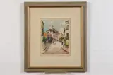 Lucien Ducuing, Untitled, PARISIAN MONTMARTE SCENE (circa 1930), watercolor on paper