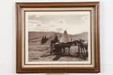 Douglas R. Brown, Encampment and horses, Limited edition sepia toned photograph on paper