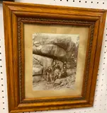 Marian F. Williams, Four Couples at Devil's Den, circa 1880, Photograph mounted on board which has an embossed stamp "M.F