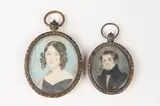 Two American Miniature Portraits, Husband and Wife, Watercolor on ivory