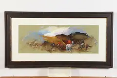 Hubert Watrigant, Days End, Oil on panel