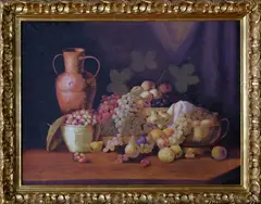Emmal L Maas, Fruit Still Life, Oil on canvas