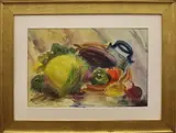 Loïs Mailou Jones, Untitled, FRUIT AND VEGETABLE STILL LIFE, watercolor on paper