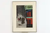 Kiyoshi Saitō, Winter in Paris, 1966, Colored woodblock print
