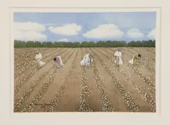Norma Howard, Picking Cotton, 2011, Watercolor on paper