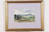 California Plains by American School, Watercolor on paper, sold Dec 2021