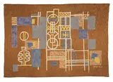 Michael O'Connell, 'Michael O'Connell (1898-1976) 'Electronic motifs' paste resist on linen