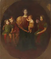 George de Forest Brush, Untitled, oil on board 152.5 x 183.5cm