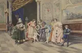 Luigi Polli, Untitled, watercolour heightened with white 36.5 x 54cm