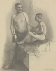 Untitled by Boris Sporykhin, pencil 58 x 48cm, sold Mar 2022