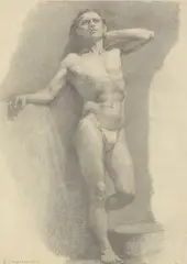 Untitled by Boris Sporykhin, pencil 56.5 x 38cm, sold Mar 2022