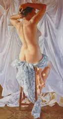 Arthur Anokhin, Untitled, oil on canvas 110 x 55.5cm