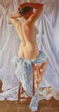 Arthur Anokhin, Untitled, oil on canvas 110 x 55.5cm