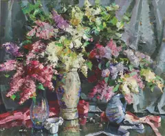 Untitled by Anatoly Shapovalov, oil on canvas 79 x 95cm, sold Mar 2022