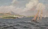 F... Whalley, Untitled, oil on canvas 28 x 45.5cm