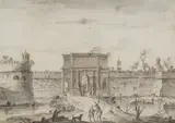 Francesco Zucchi, Untitled, vol XIX brown ink and wash 14.8 x 20.2cm