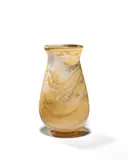 Intercalaire Marine Vase by Émile Gallé, dense internally decorated and wheel carved glass with surface craquelure, carved 'Gallé', offered Oct 2018