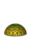 'Pomegranate' Shade by Tiffany Studios, leaded glass, patinated bronze, sold Oct 2018