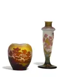 Landscape Vase by Émile Gallé, cameo glass, signed 'Gallé' in cameo, together with a vase, signed 'Gallé' in cameo, offered Oct 2018