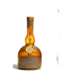 Grand Marnier Bottle by Cristallerie Daum, acid etched, gilt and silvered amber glass, sold Oct 2018