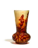 Large Vase by Émile Gallé, fire polished cameo glass, signed 'E, offered Oct 2018