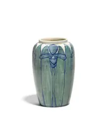 Newcomb College, Vase, probably decorated by Marie Medora Ross, high glaze pottery, with underglazed and impressed factory marks