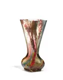 Vase by Francois-Eugene Rousseau & Ernest-Baptiste Leveille, topaz glass with oxide inclusions, offered Oct 2018