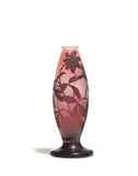 Two Cabinet Vases by Émile Gallé, cameo glass, signed 'Gallé' in cameo, offered Oct 2018