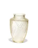 Vase by Cristallerie Daum, acid cut yellow glass, signed DAUM NANCY FRANCE with the cross of Lorraine, sold Oct 2018