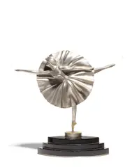Ballerina by Marcel Bouraine, silvered bronze, ebonized wood, offered Oct 2018