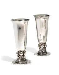 Alphonse LaPaglia, Pair of Modernist Vases, for International Silver Co