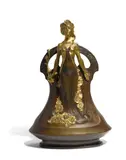 Karl Korschann, Figural Vase Allegorical of Sleep, Louchet foundry, patinated and gilt bronze