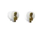 Pair of Wall Appliques by Karl Hagenauer, gilt bronze, frosted glass, each stamped 'HAGENAUER VIENNA' and 'WHW', one applique stamped '13', the other applique sta, sold Oct 2018