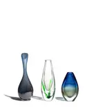Group of Three Vases by Vicke Lindstrand and Sven Palmqvist, glass, etched respectively 'LC1 Lindstrand Kosta Sweden', 'Orrefors Expo P349 Sven Palmquist', 'Kosta 4147 V, offered Oct 2018