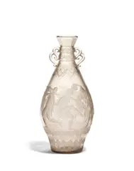 Simon Gate, Vase, for Orrefors, engraved glass, engraved 'Orrefors S Gate 234