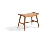 Hans J. Wegner, Rare Music Stool, Stolen, teak, leather upholstery, underside with enamel tag 'DANISH FURNITURE MAKER'S CONTROL' and with ink stamp 13