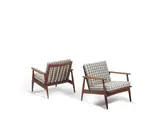 Danish Modern, Pair of Armchairs, teak, upholstery, each branded 'Morredi DANMARK'
