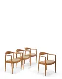 Four 'The Chairs' by Hans J. Wegner, sold Oct 2018