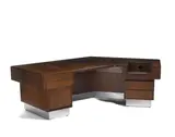 Maurice Bailey, Executive Desk, for Monteverdi-Young, walnut, chromed steel