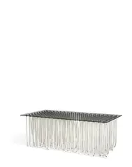 Org Console/Dining Table by Fabio Novembre, for Cappellini, polypropylene rope, stainless steel, glass, sold Oct 2018