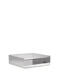 Joe D'Urso, Rolling Low Table, for Cassina, safety glass, chromed steel