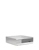 Joe D'Urso, Rolling Low Table, for Cassina, safety glass, chromed steel