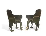 Tony Duquette, Pair of Custom Peacock Chairs